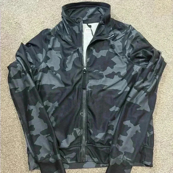 PRANA Layna Black Camouflage Full Zip Relaxed Fit Jacket Womens Size S - Picture 6 of 8